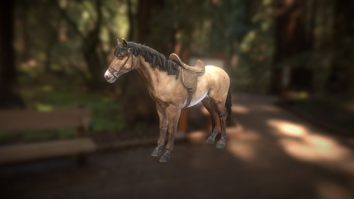 Horse 3 (PBR, 2K, ANIM) 3D Model