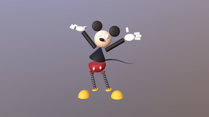 Mickey Mouse Abstract 3D Model