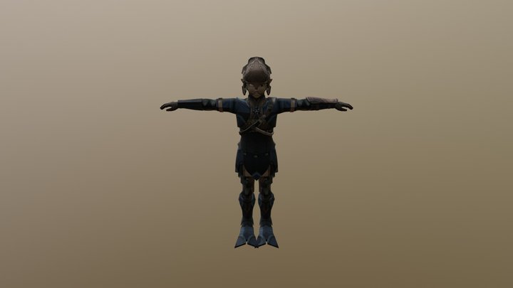 Twilight Princess - Link Zora Armor 3D Model