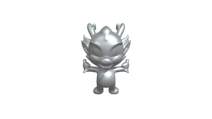 Cartoon dragon character 3D Model