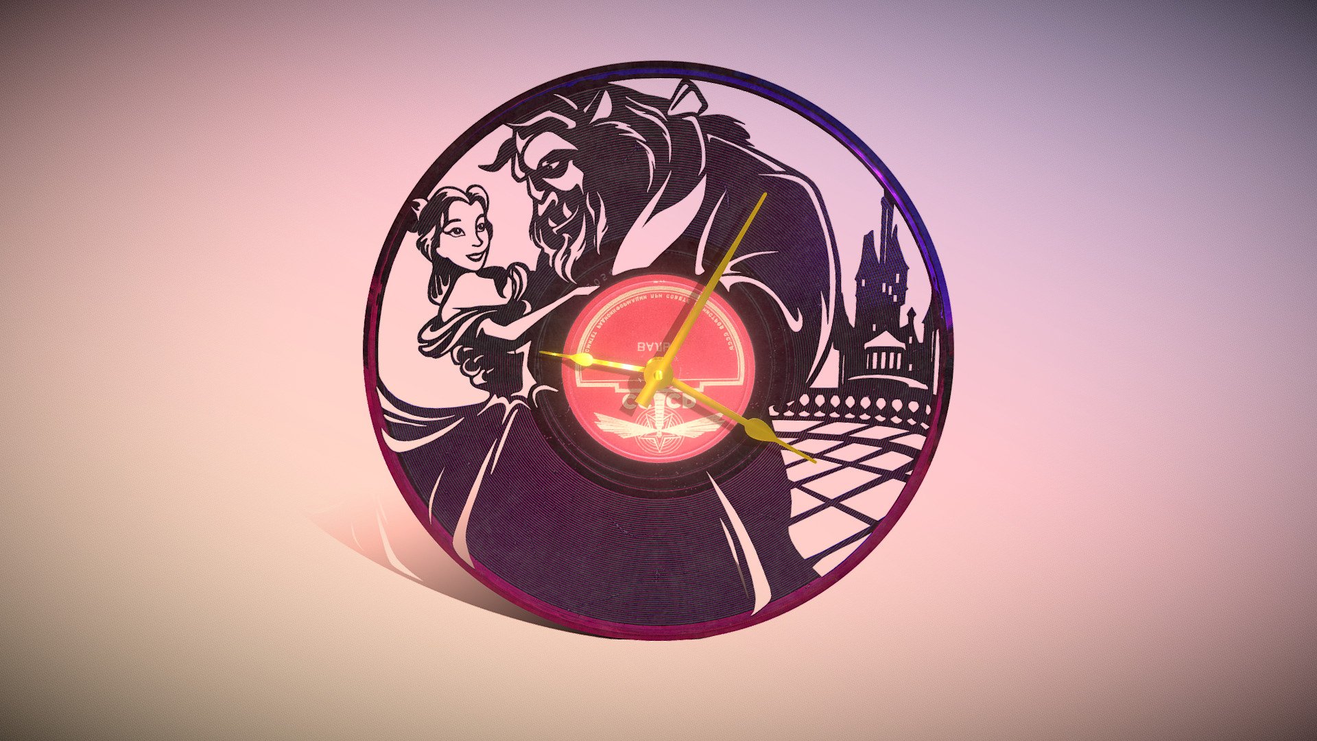 Clock Vinyl La Bella y la Bestia