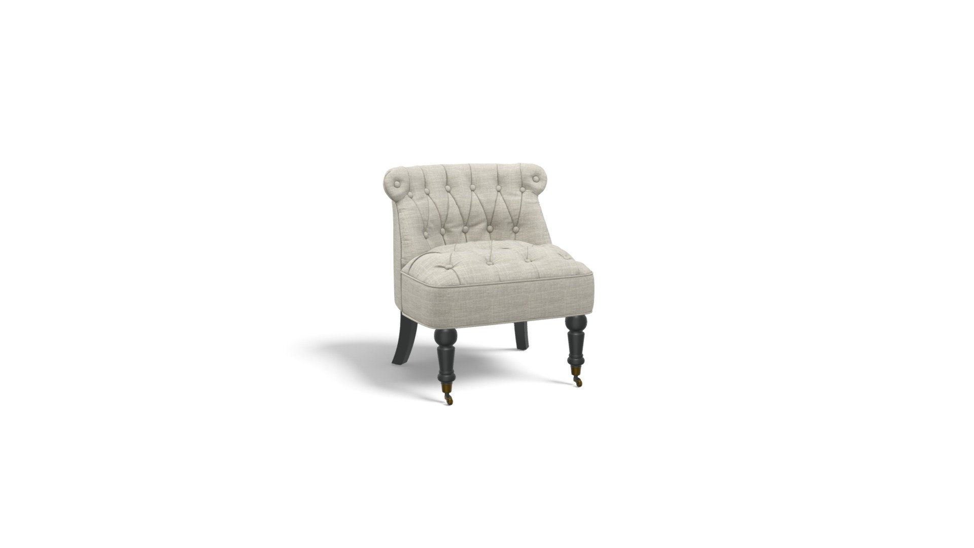 Bouji Accent Chair, Taupe Linen Mix Download Free 3D model by MADE