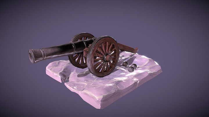 [Student Work] Stylized Artillery canon 3D Model