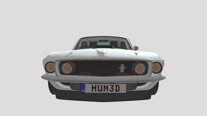 Ford Mustang John Bowe 1969 3D Model