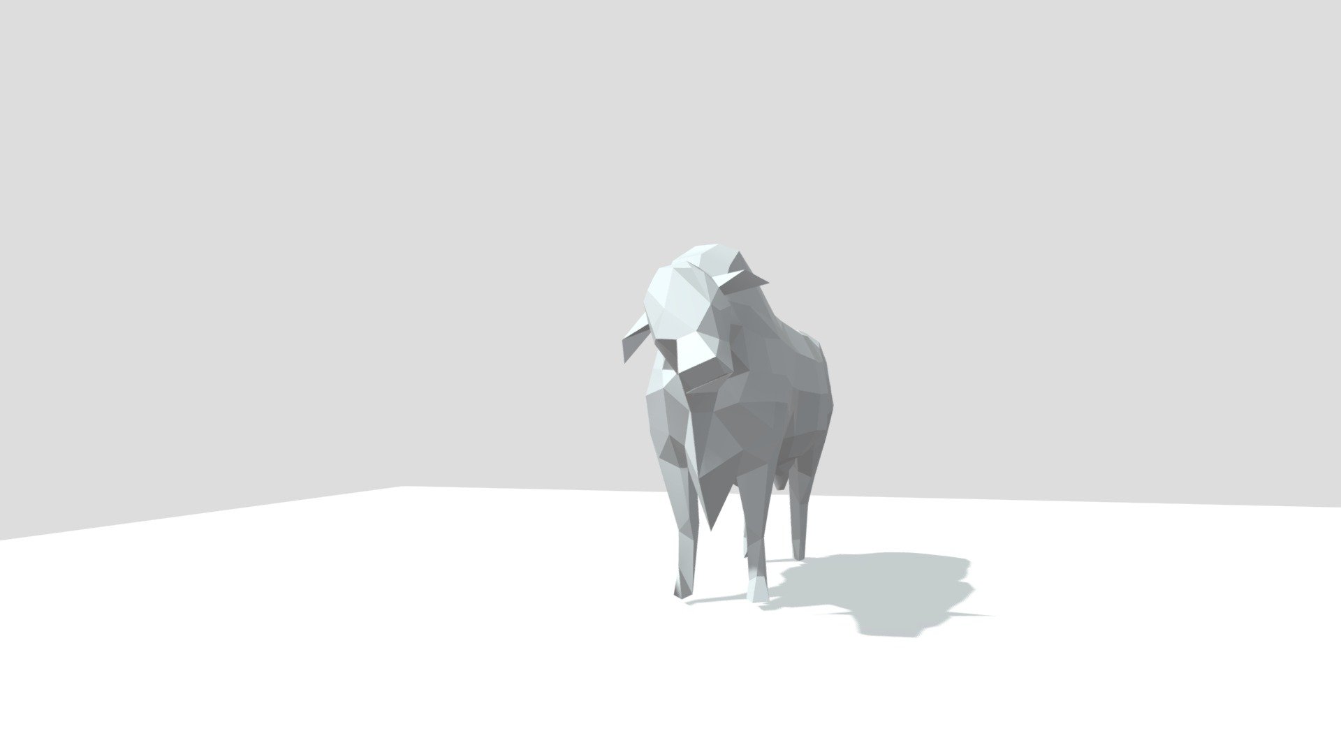 Low Poly brahman cow rigged animated