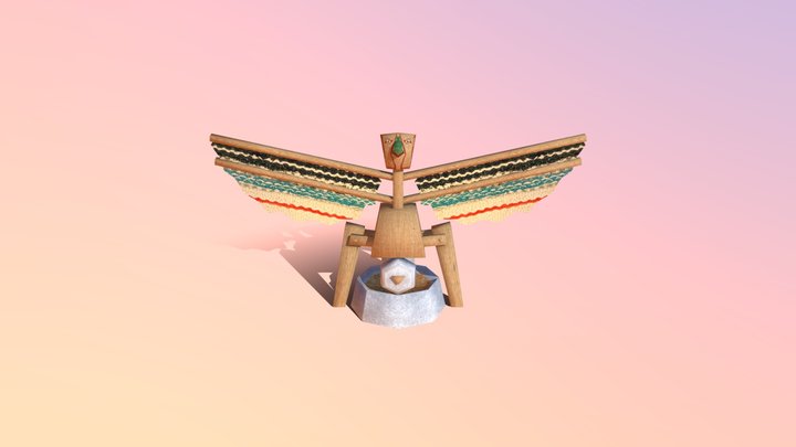 Tribal Mill Hand-Painted and Animated PS1 3D Model