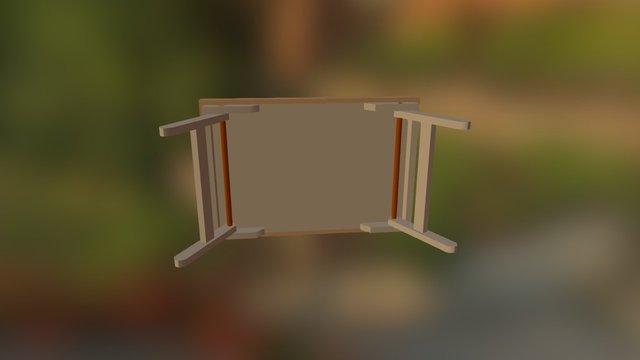 Folding Tray Table 3D Model