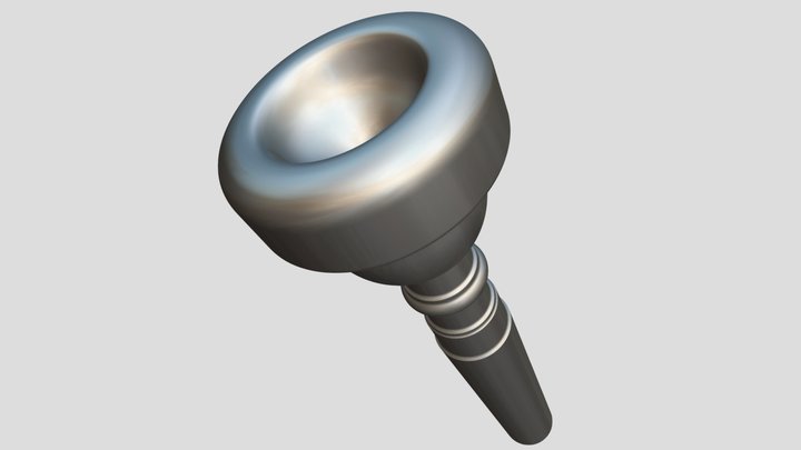 Conn 10½CW trumpet mouthpiece 3D rendering – Kostenloses 3D-Modell STL