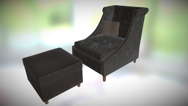 Chair and Stool 3D Model