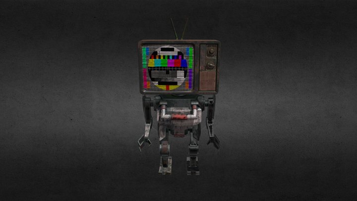 CRT TV Robot 3D Model