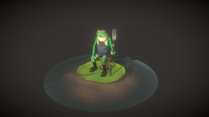 Farmer Frog 3D Model