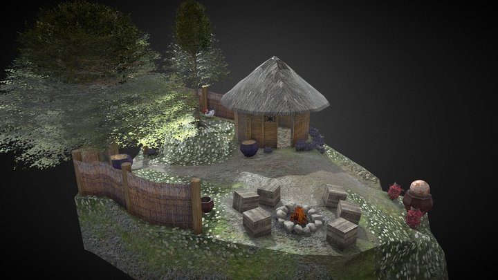 Home village. Future, fantasy/rural 3D Model