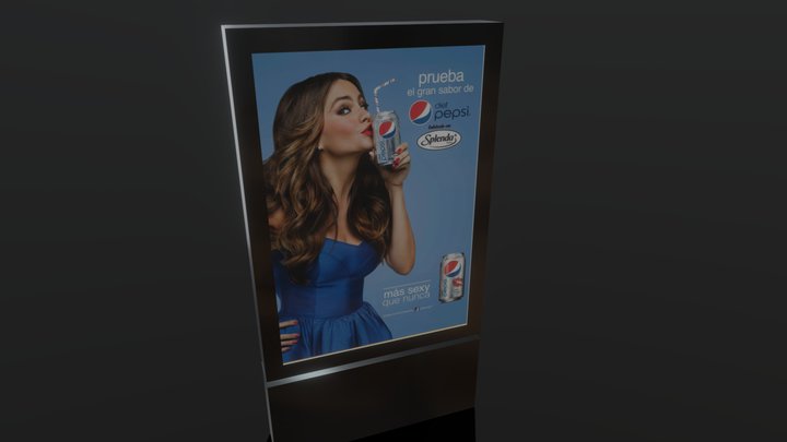 Outdoor Advertising Light Box 3D Model