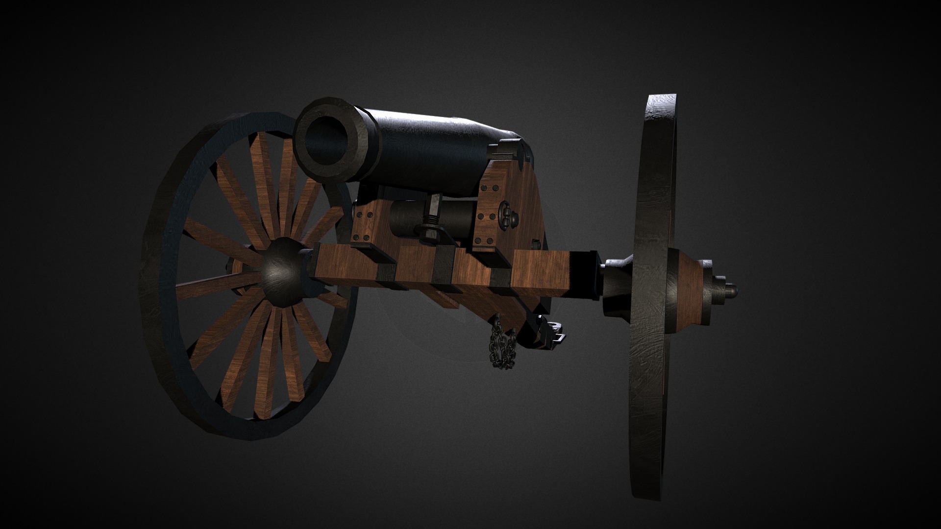 3D model Napoleon Civil War Cannon - This is a 3D model of the Napoleon Civil War Cannon. The 3D model is about a gun with a scope.