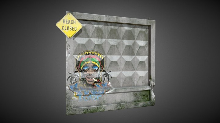 Сoncrete Fence 3D Model
