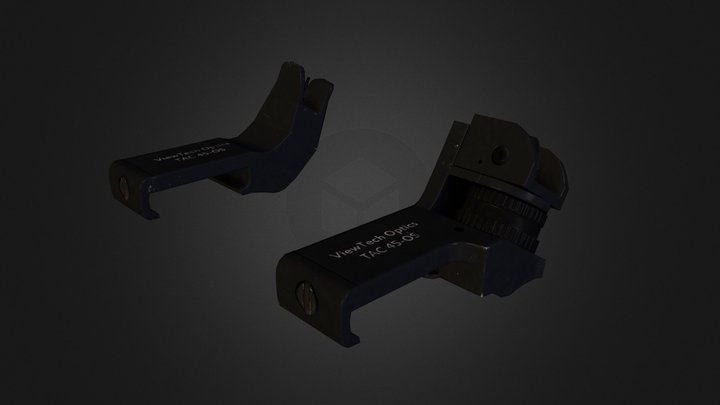 45 degree iron sight 3D Model