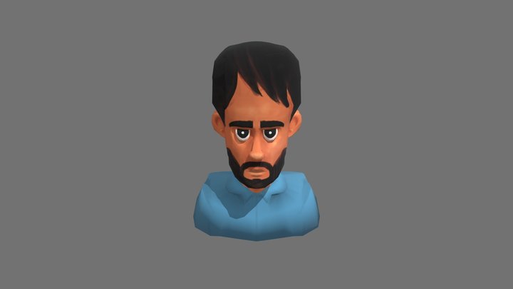 low poly man 3D Model