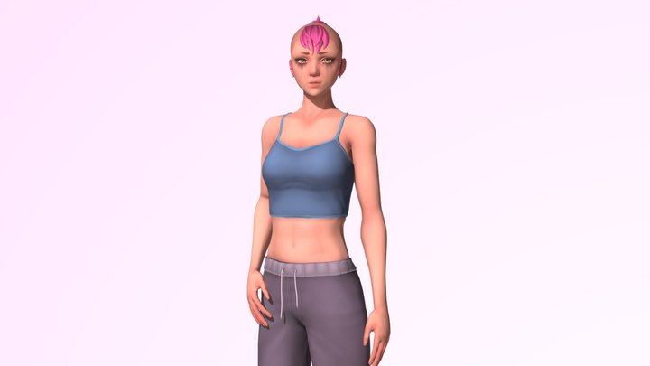 Original Female Character 3D Model