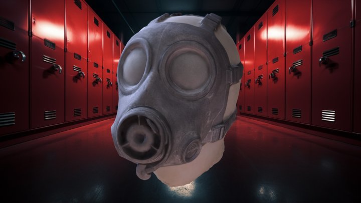 British Army S10 Gas Mask - 3d Scan - Low 3D Model