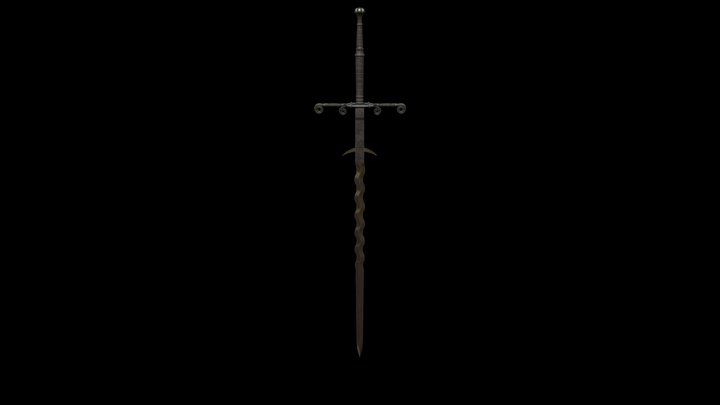 Flamberge sword 3D Model