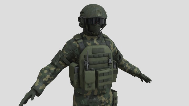 Forest soldier 3D Model