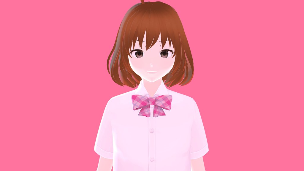 Cute Anime School Girl