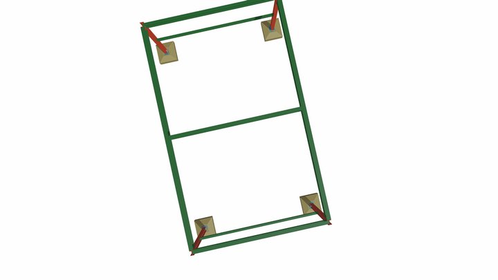 Mezanino com perfis laminados 3D Model