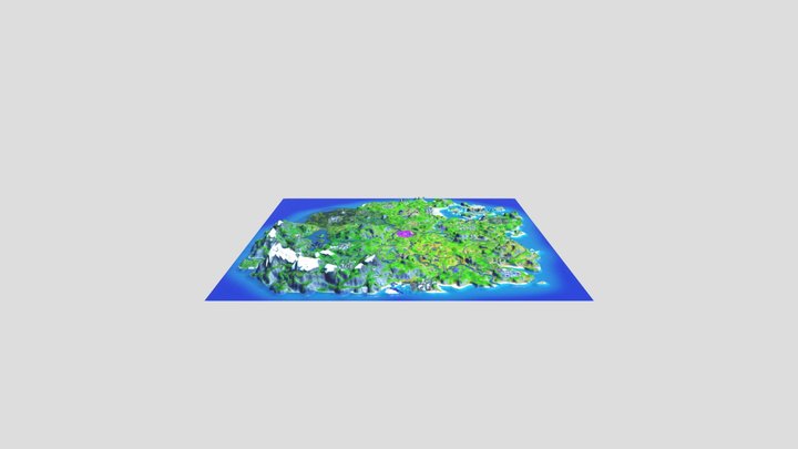 Heightmap Mini Map Fortnite 3D Model