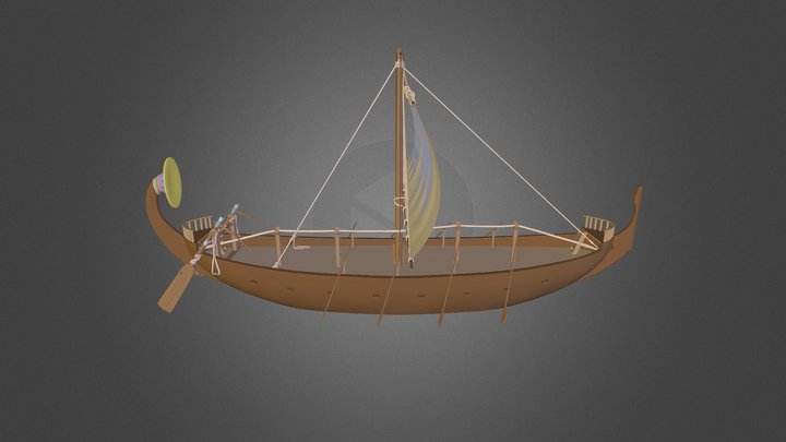 egyptian ship 3D Model