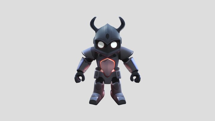 Cyber - Futuristic Armored Combat Robot Ai 3D Model