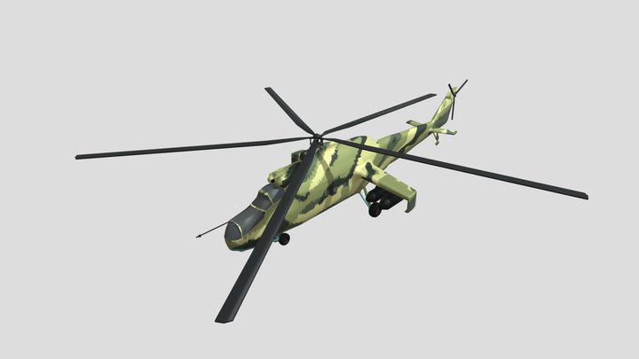 STL file Mil mi 24 HELICOPTER・3D printing model to download・Cults