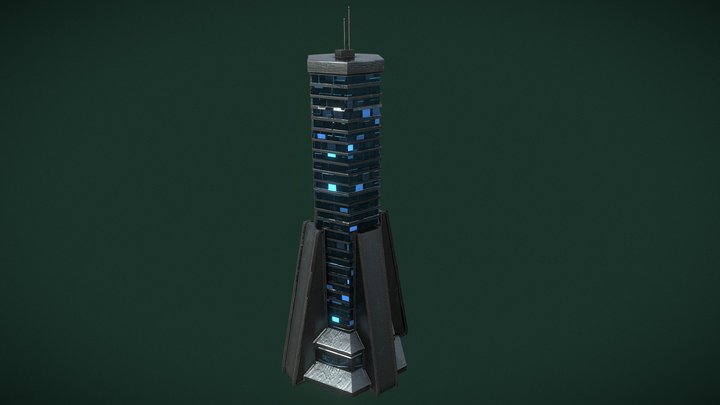 Sci-fi building 7 3D Model