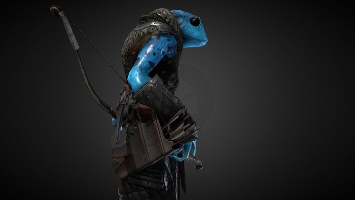 Anuro, archer frog 3D Model