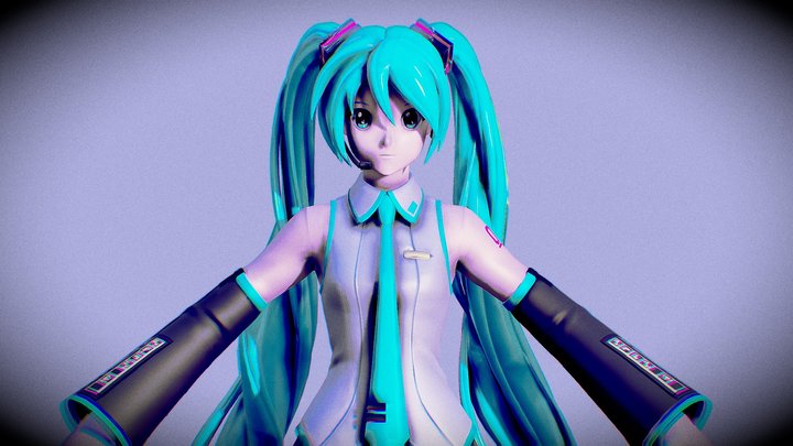 Hatsune Miku Fornite 3D Model