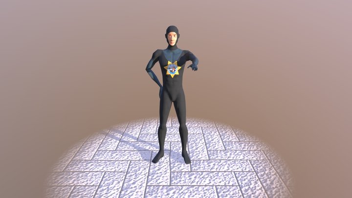 Police Officer Man (AIE) 3D Model