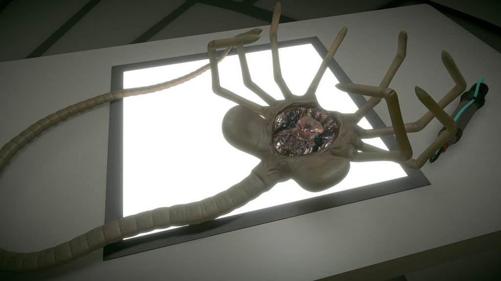 Alien faceHugger scene 04 3D model by marchermitte [b26f856] Sketchfab