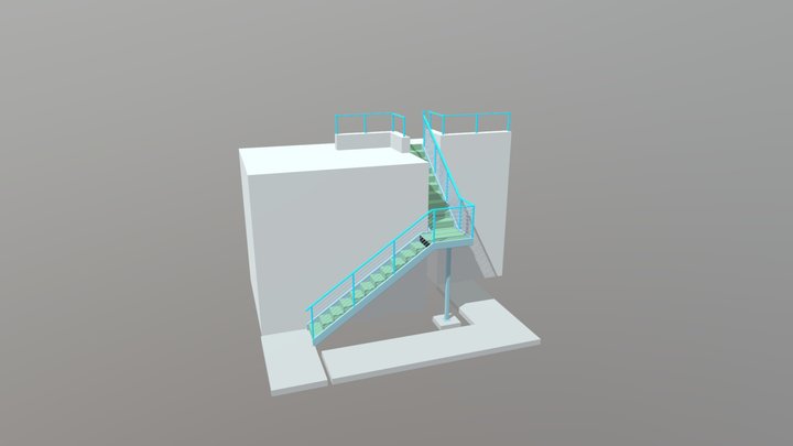 Exterior Stair-2 3D Model
