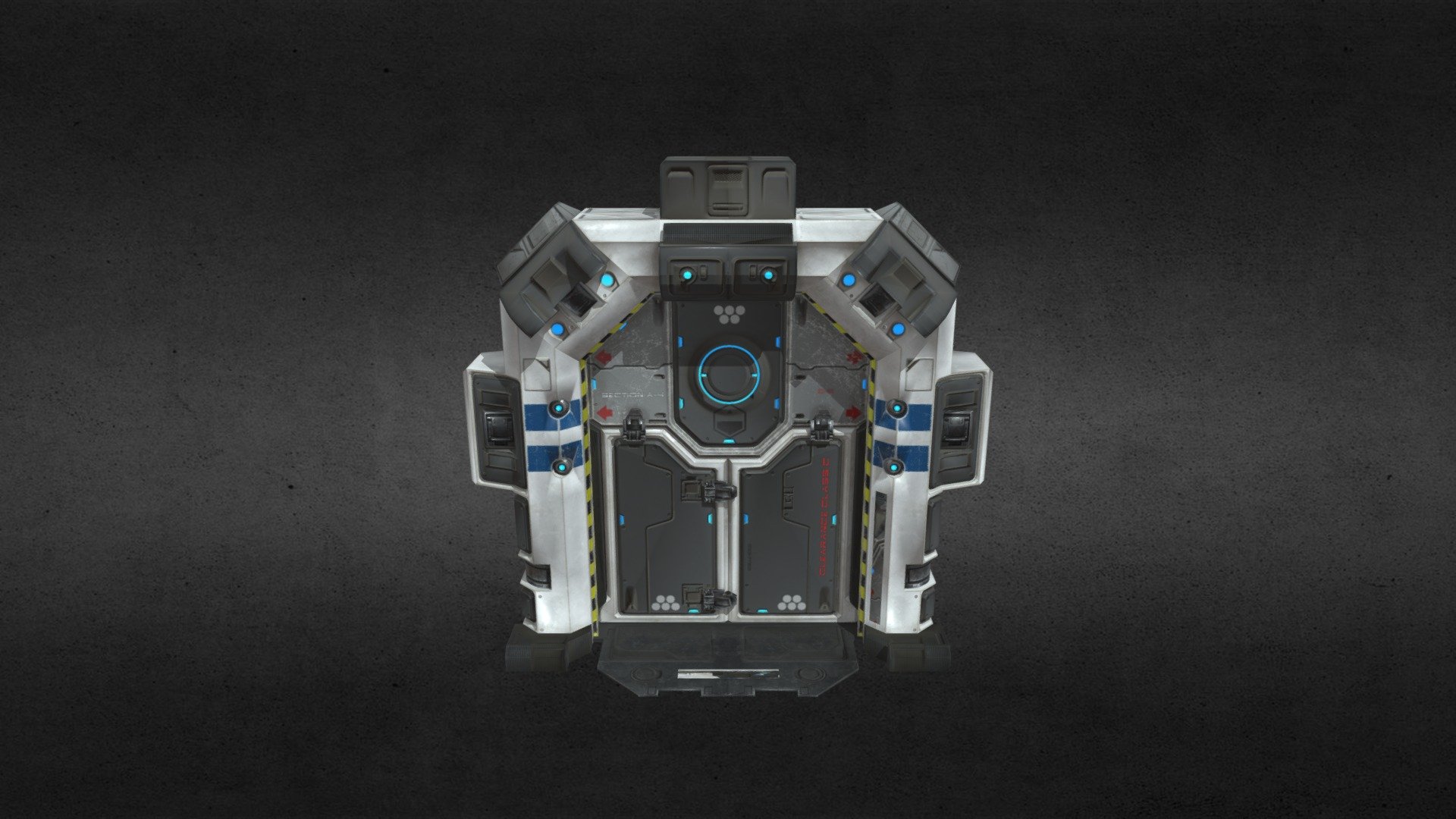 SciFi Door Opening Animation Download Free 3D model by KrisG