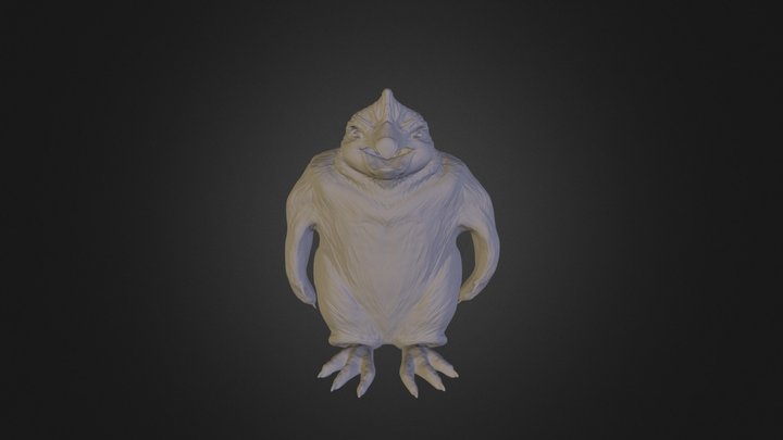 Prehistoric Giant Penguin 3D Model