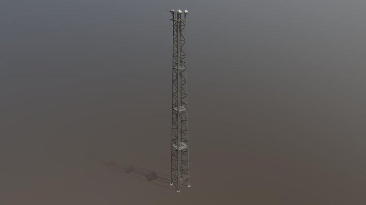 Railyard Spotlight Tower 3D Model