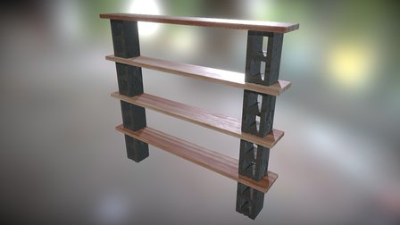 Industrial Bookcase 3D Model