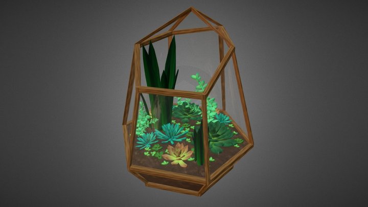 Succulent Terrarium 3D Model