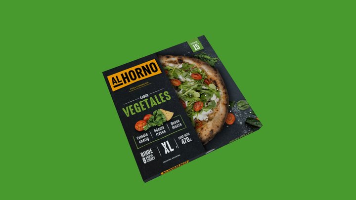 Al Horno - Pizza vegetales 3D Model