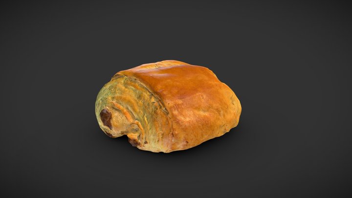 realistic "pain au chocolat" 3D Model