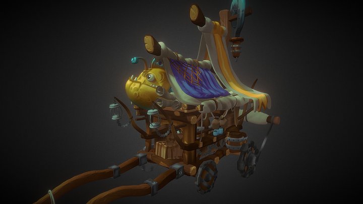 Pirate Wagon 3D Model