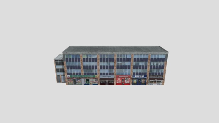 Luton Retail Shops and offices. 3D Model