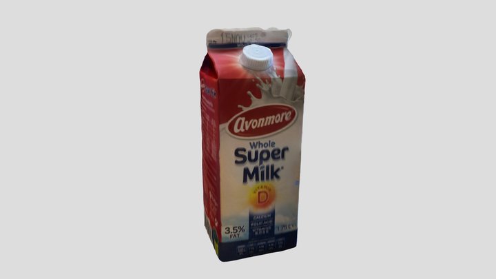 Milk carton - 1.75l 3D Model