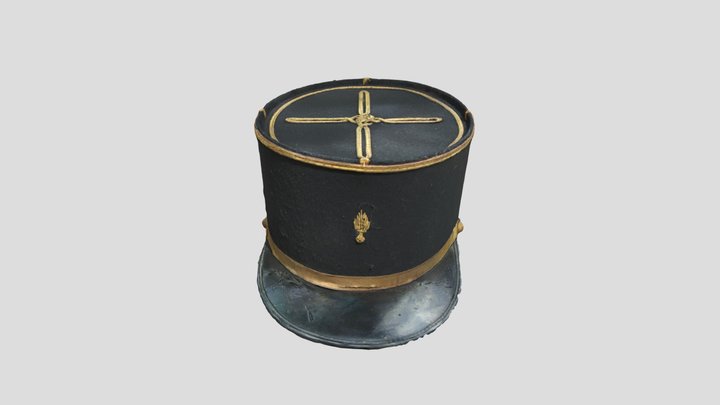 French kepi from the Algerian war 3D Model