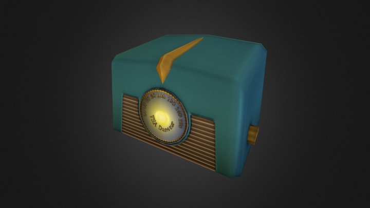 50's Tabletop Radio 3D Model
