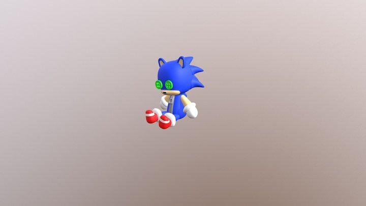 Stuffed Sonic 3D Model